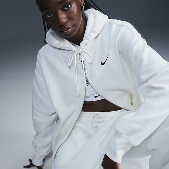 White nike sweatshirts women's discount